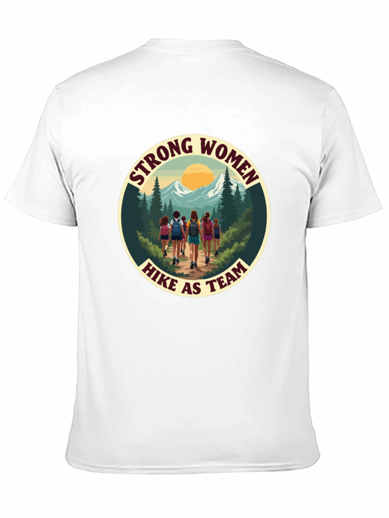 Strong Women Hike as Team Black T-Shirt