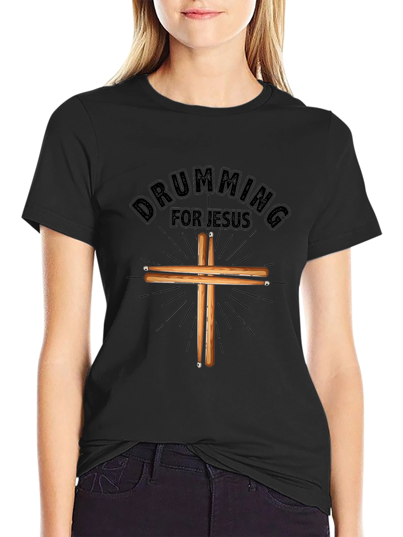 Drumming for Jesus Graphic T-Shirt