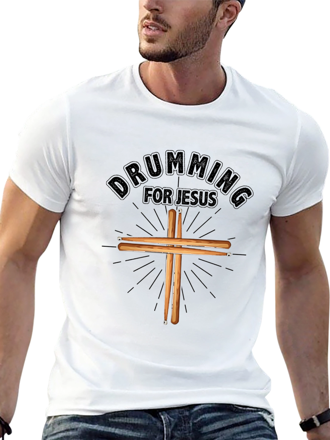 Drumming for Jesus Graphic T-Shirt