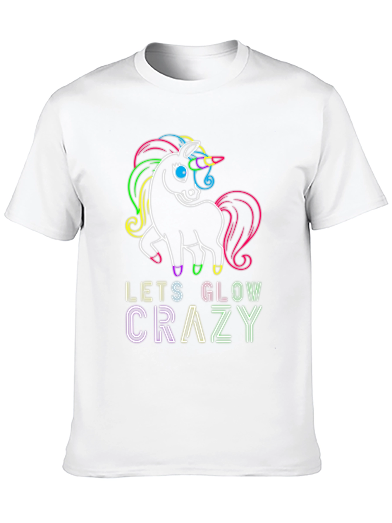 Neon Unicorn Glow Crazy T-Shirt
