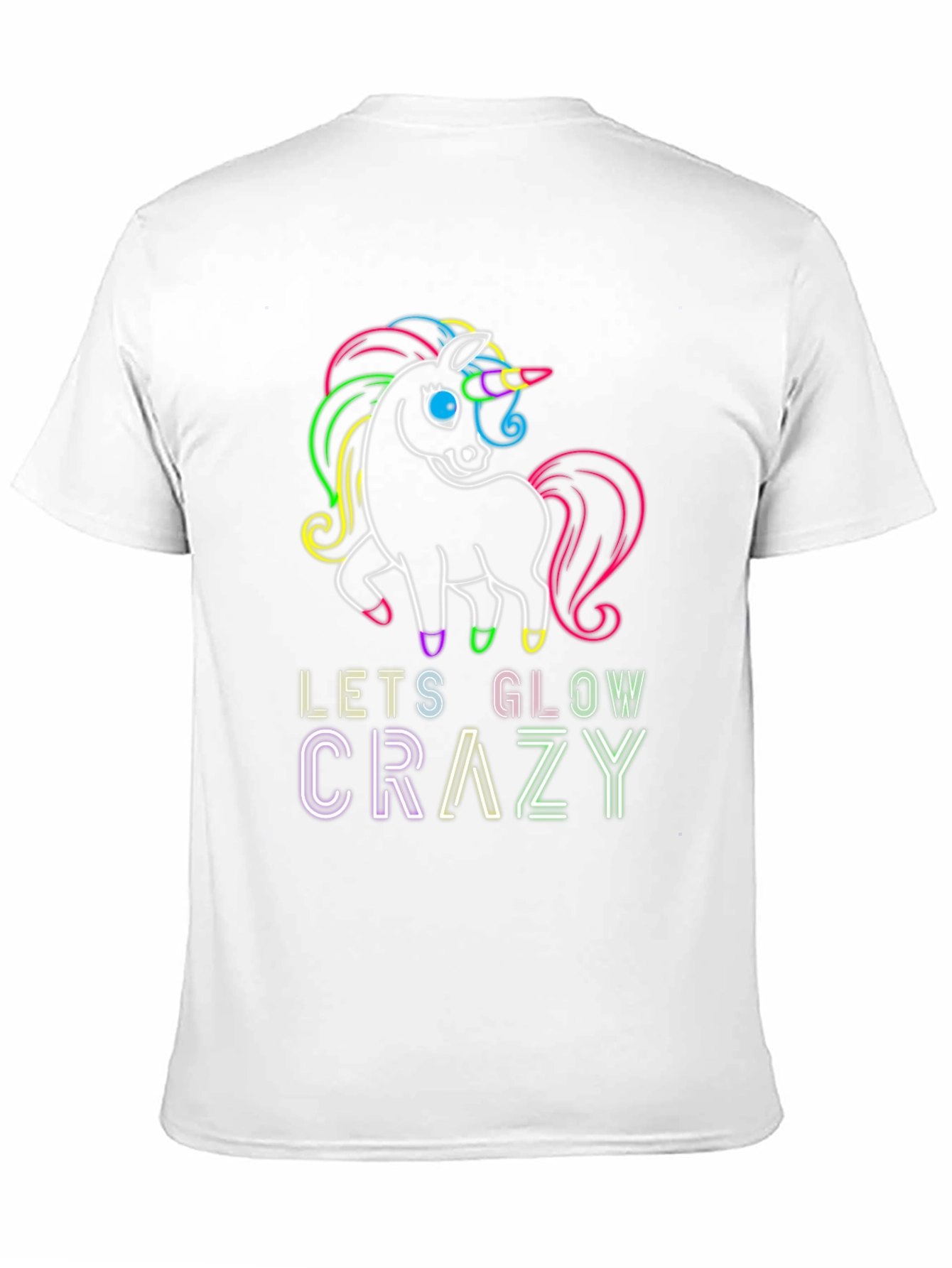Neon Unicorn Glow Crazy T-Shirt