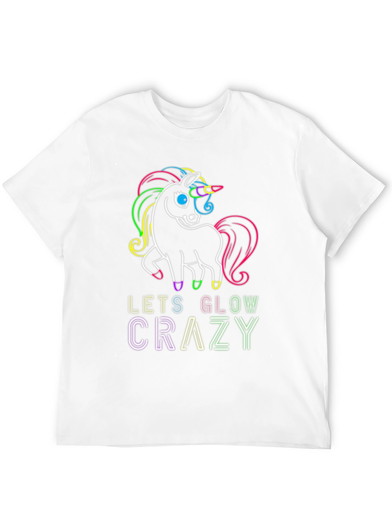 Neon Unicorn Glow Crazy T-Shirt