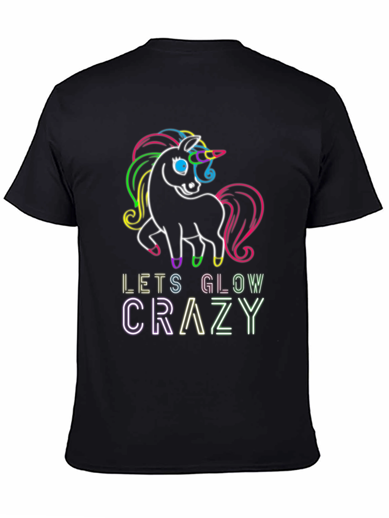 Neon Unicorn Glow Crazy T-Shirt