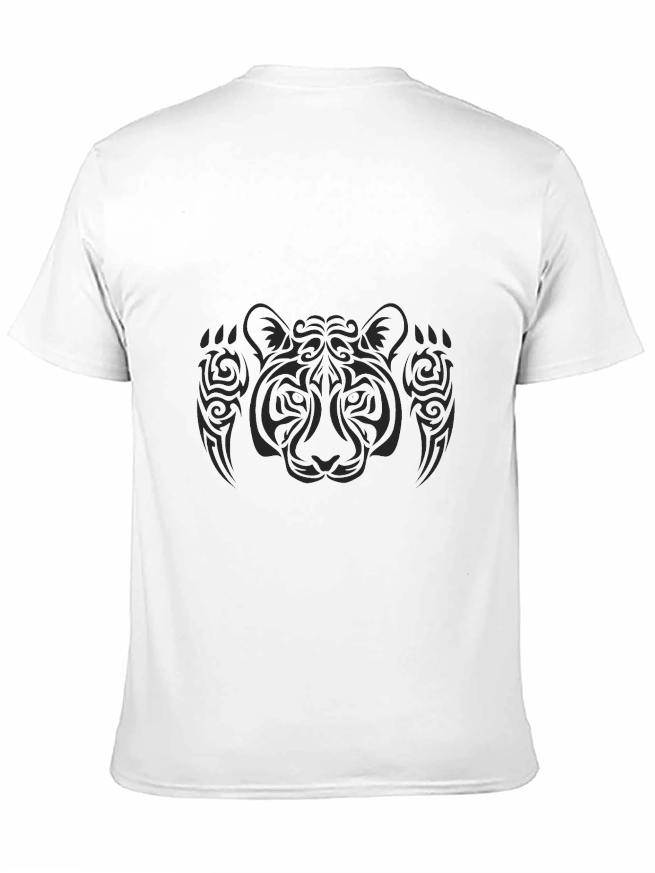 Tribal Tiger Graphic Black T-Shirt