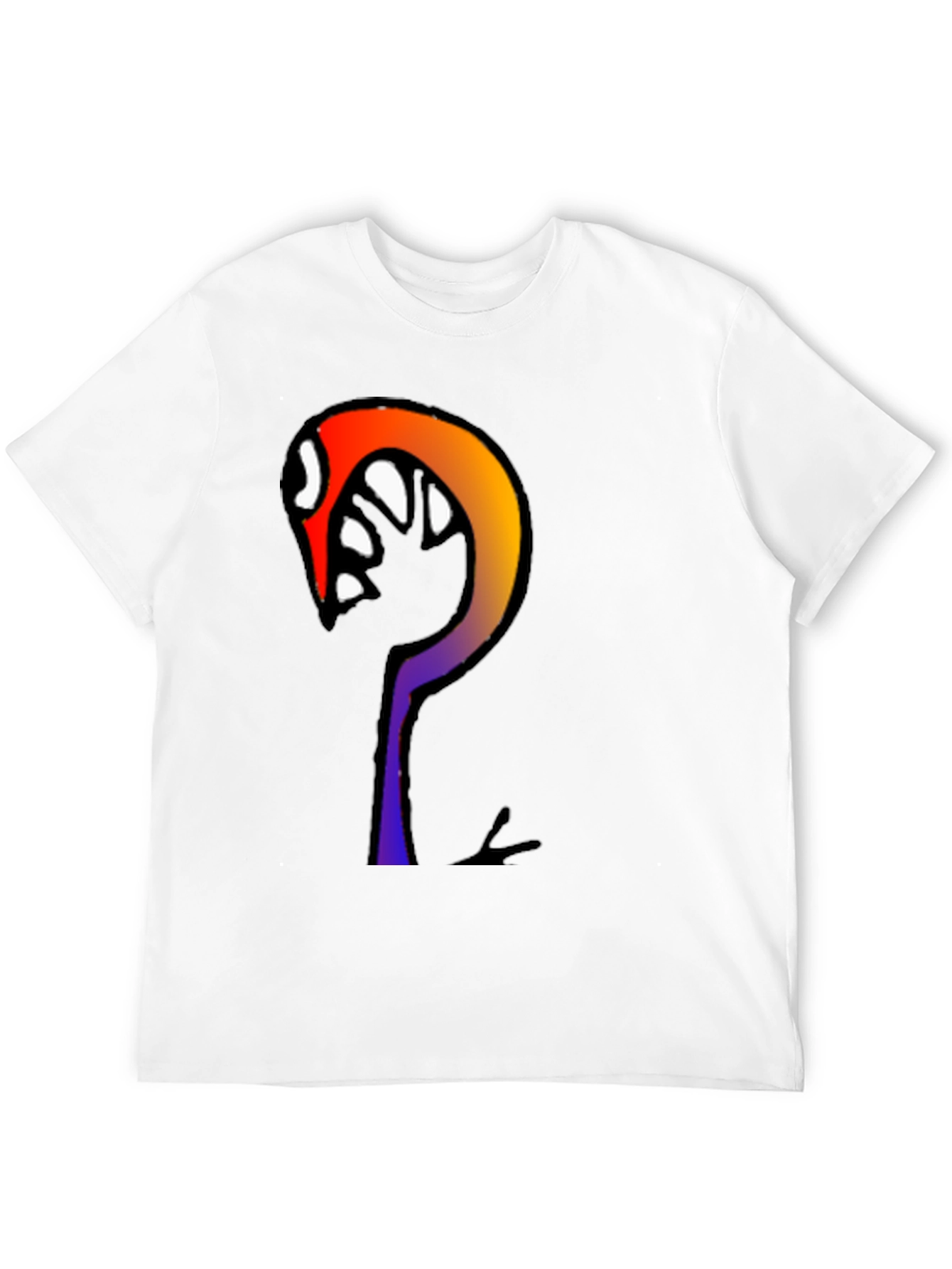 Abstract Graphic Print Black Cotton T-Shirt