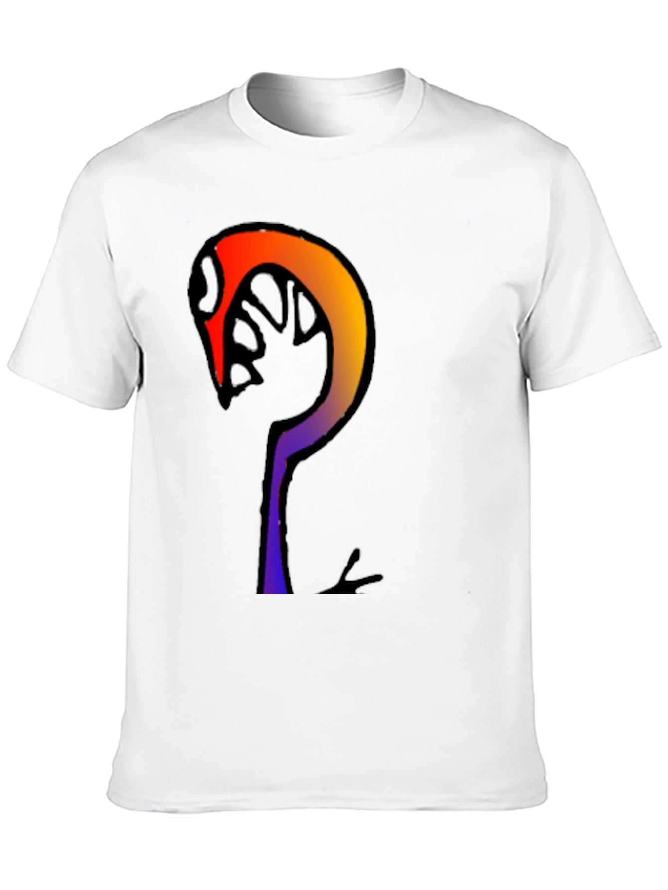 Abstract Graphic Print Black Cotton T-Shirt