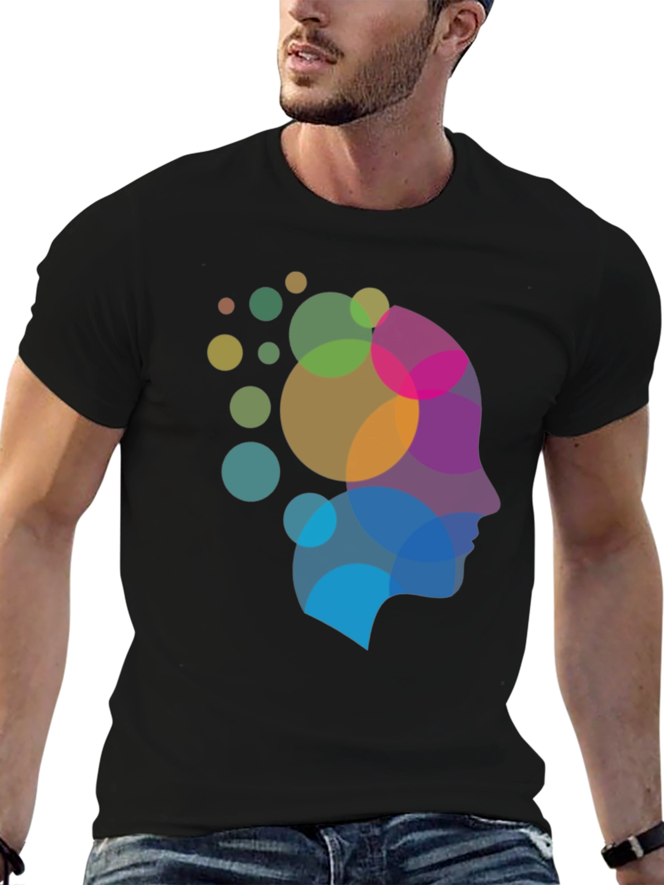 Mindful T-Shirt - Abstract Head Design