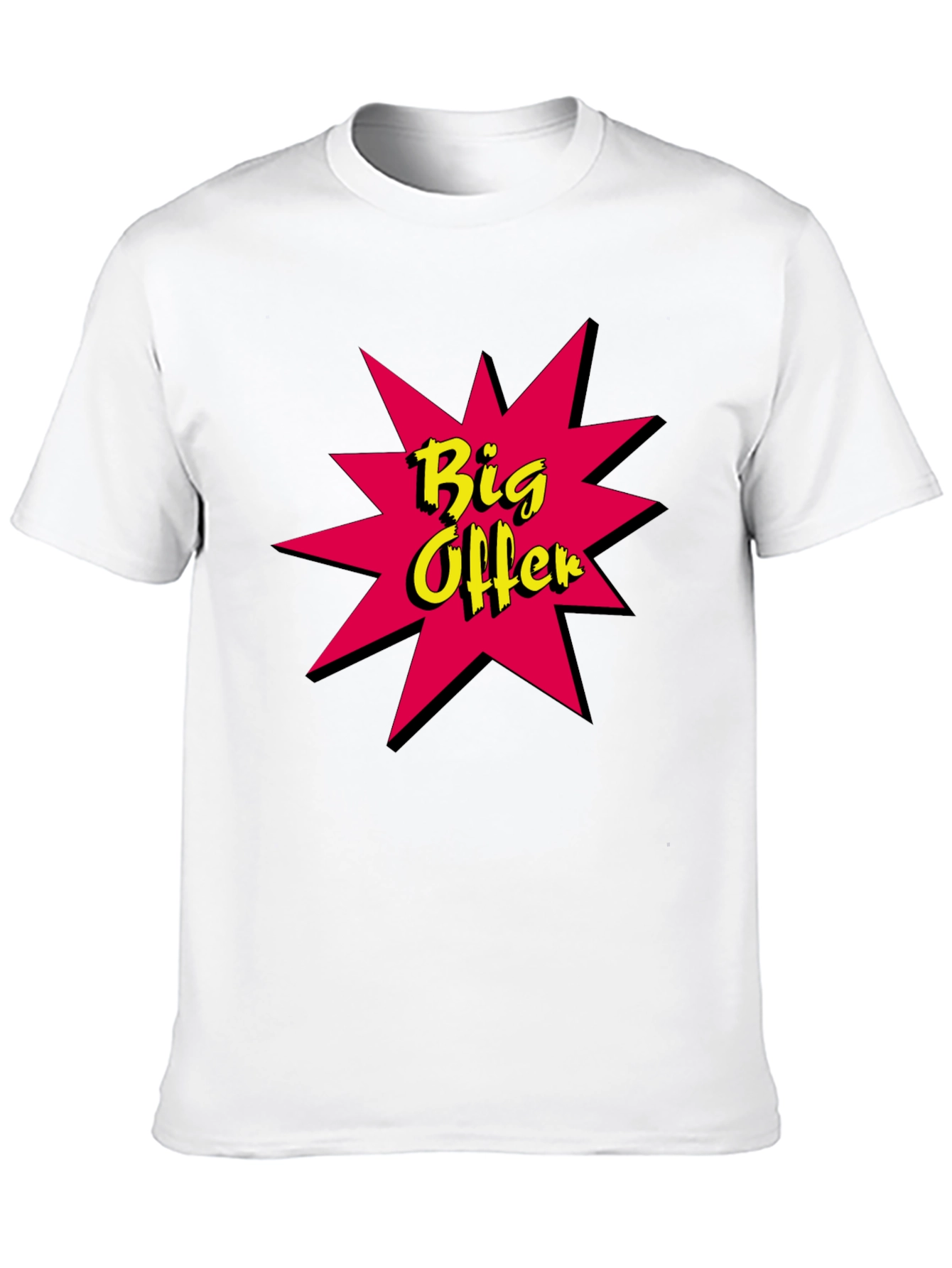 Big Offer Graphic Tee - Stylish Black Cotton T-Shirt