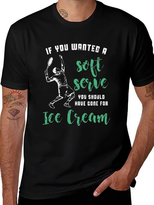 Funny Tennis T-Shirt - Soft Serve Ice Cream