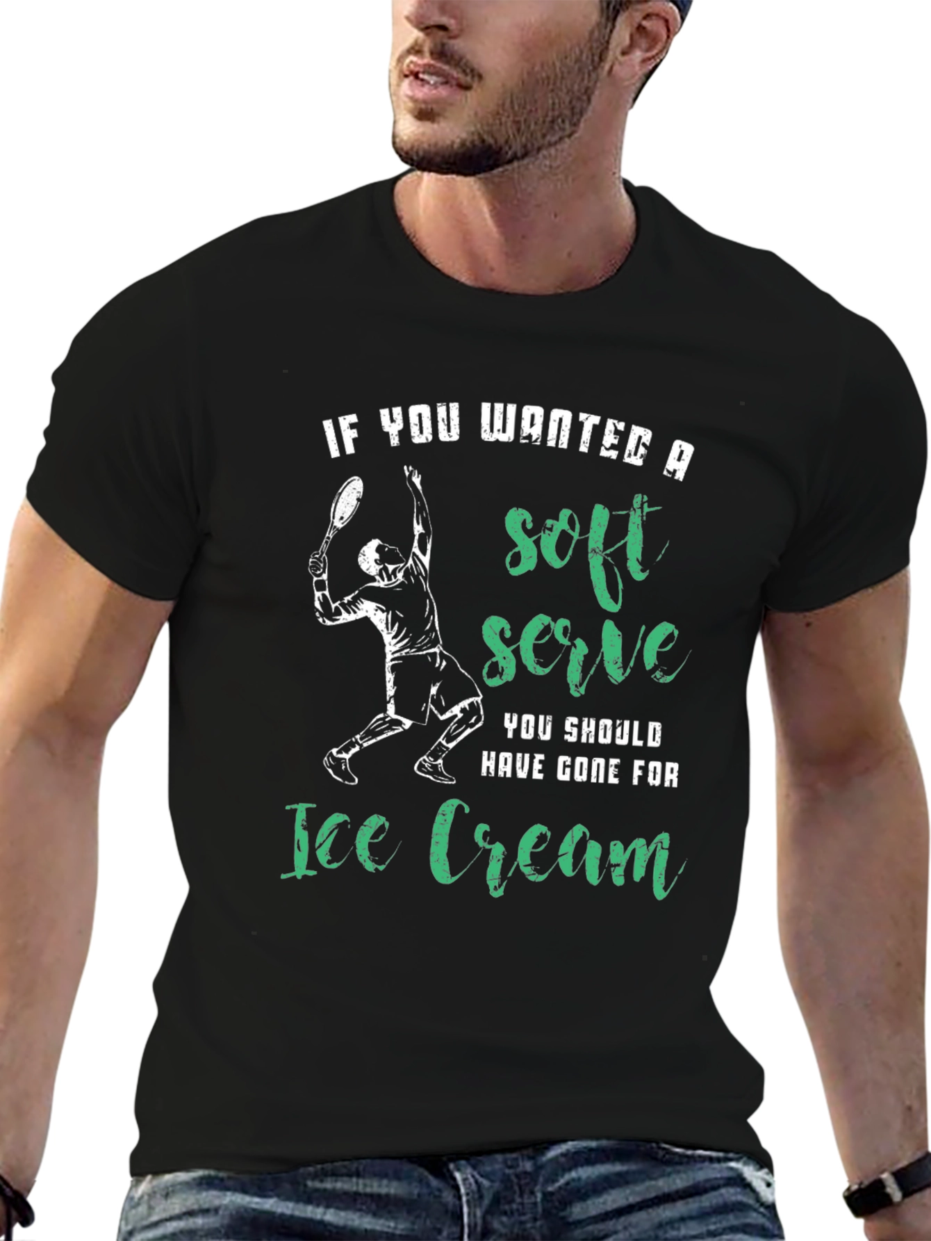Funny Tennis T-Shirt - Soft Serve Ice Cream