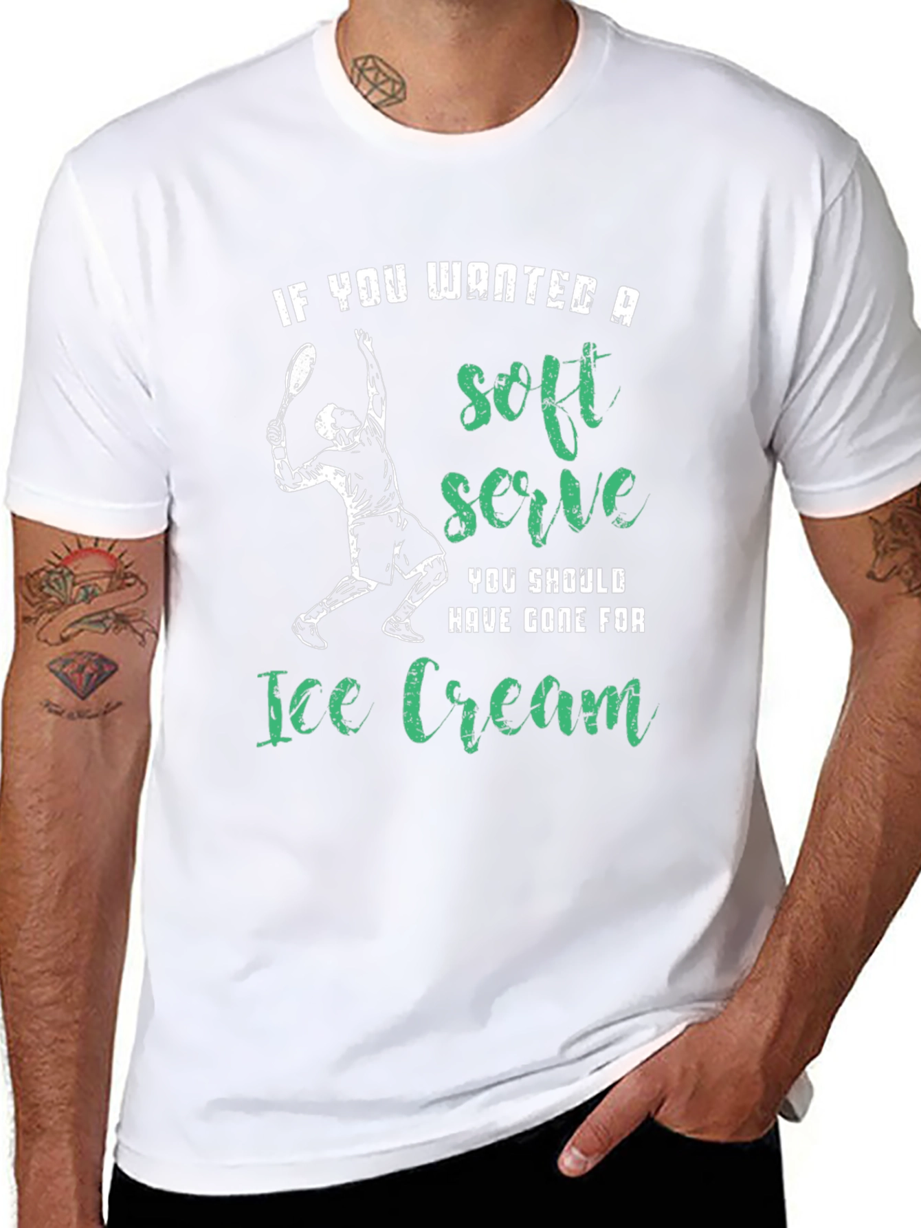 Funny Tennis T-Shirt - Soft Serve Ice Cream