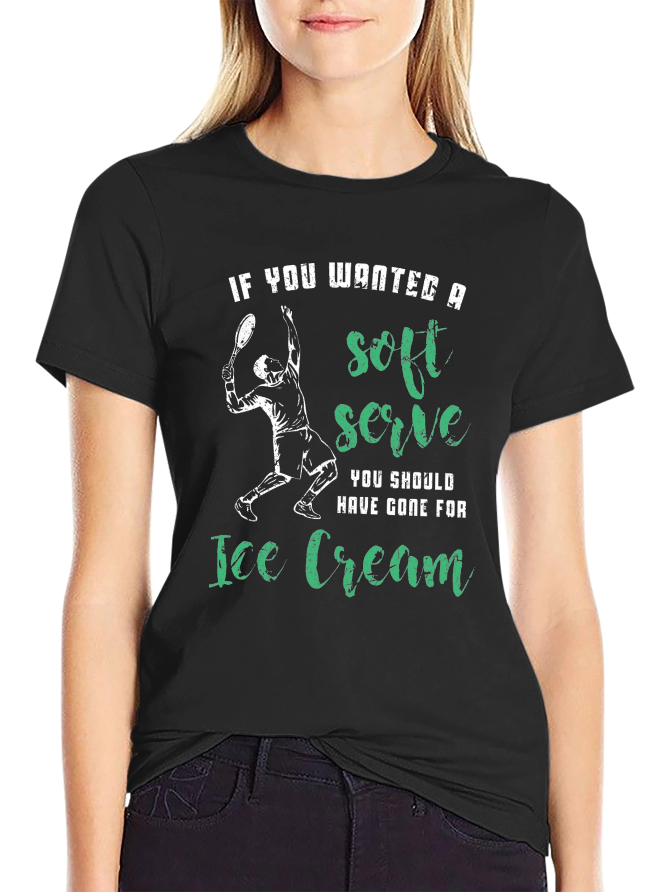 Funny Tennis T-Shirt - Soft Serve Ice Cream