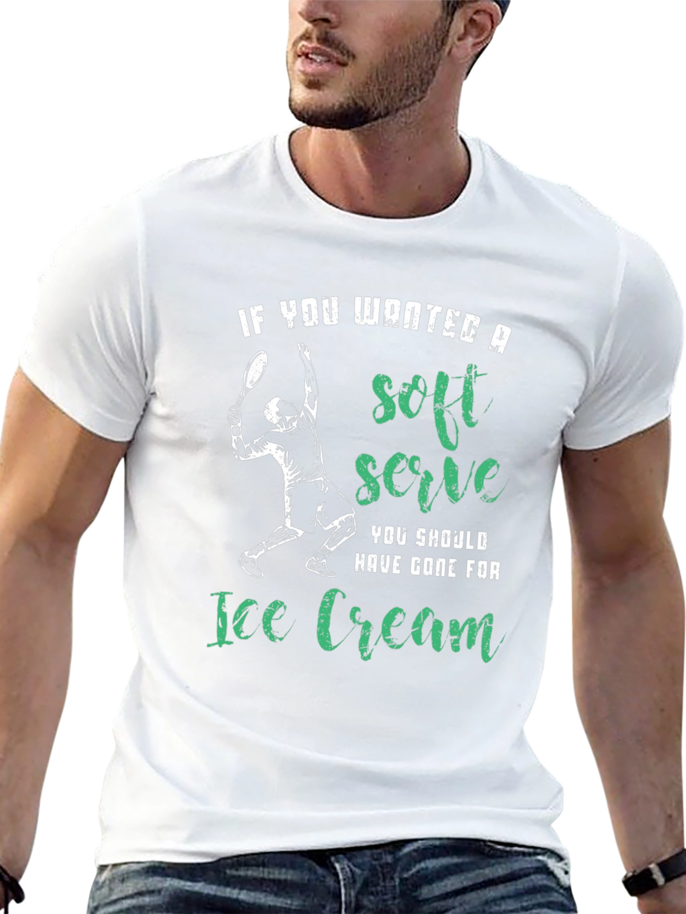 Funny Tennis T-Shirt - Soft Serve Ice Cream