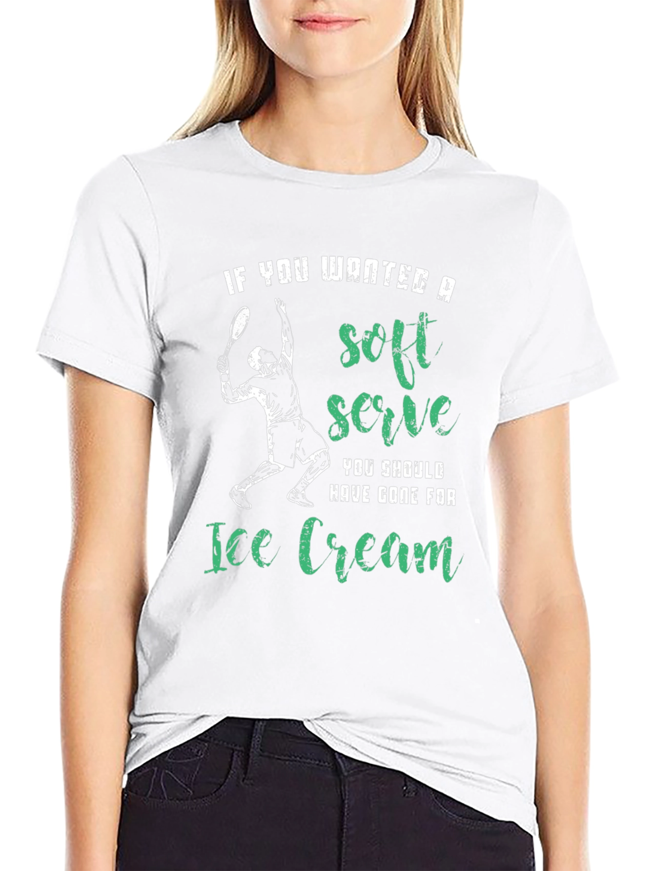 Funny Tennis T-Shirt - Soft Serve Ice Cream