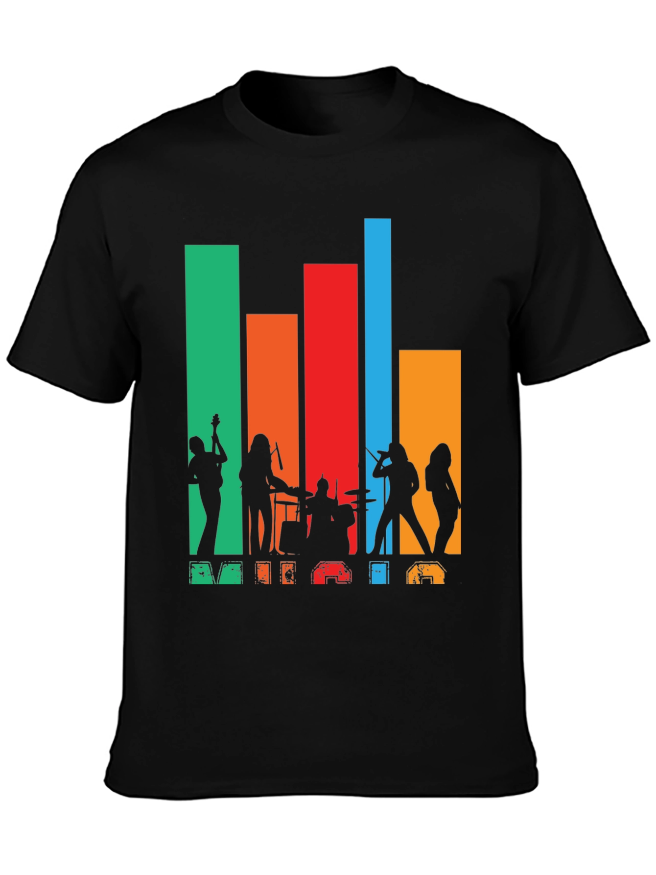 Retro Music Band Silhouette T-Shirt