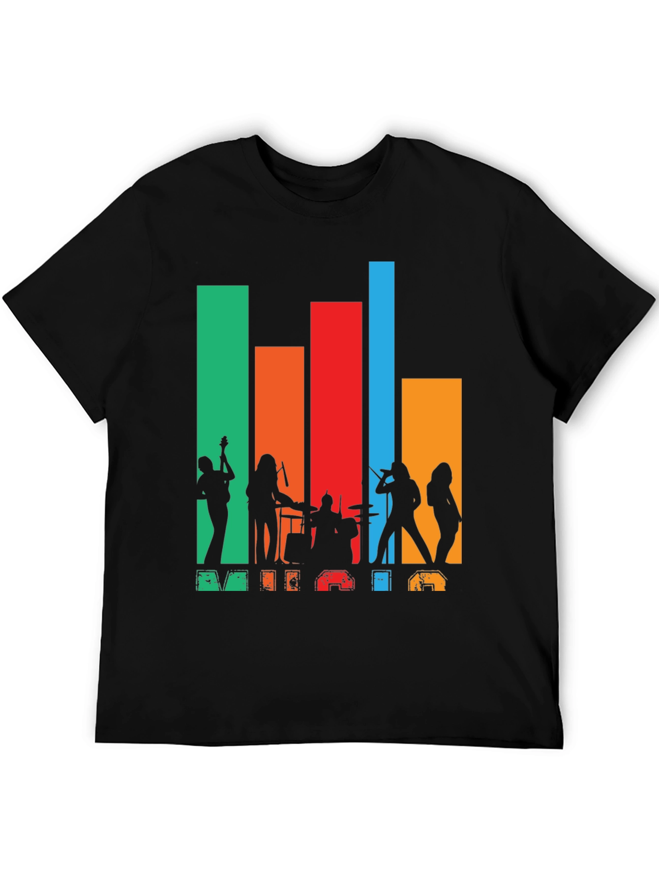 Retro Music Band Silhouette T-Shirt