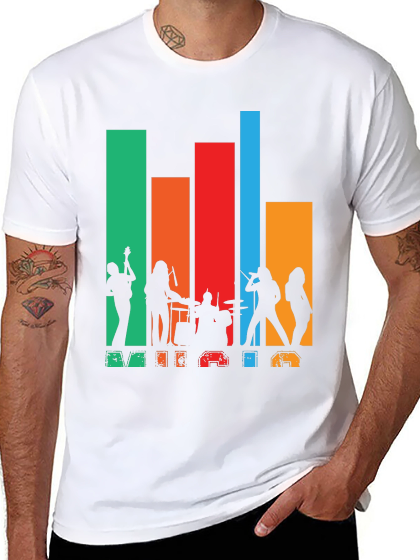 Retro Music Band Silhouette T-Shirt