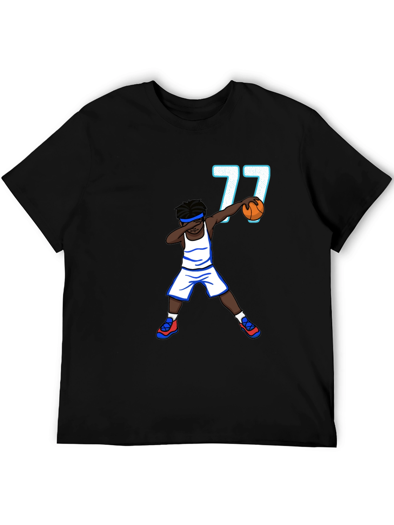 Dabbing Basketball Player T-Shirt - Number 77