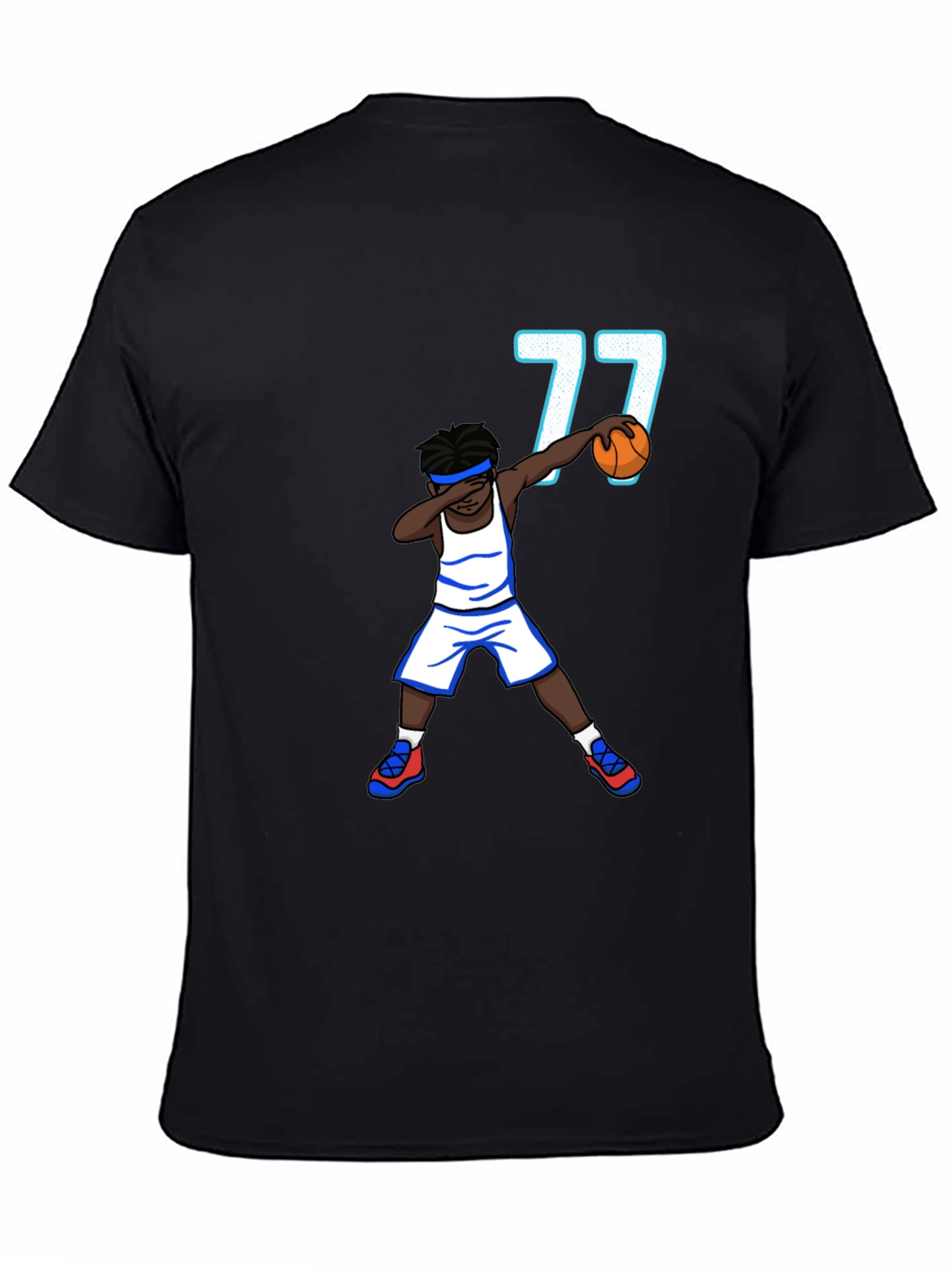 Dabbing Basketball Player T-Shirt - Number 77