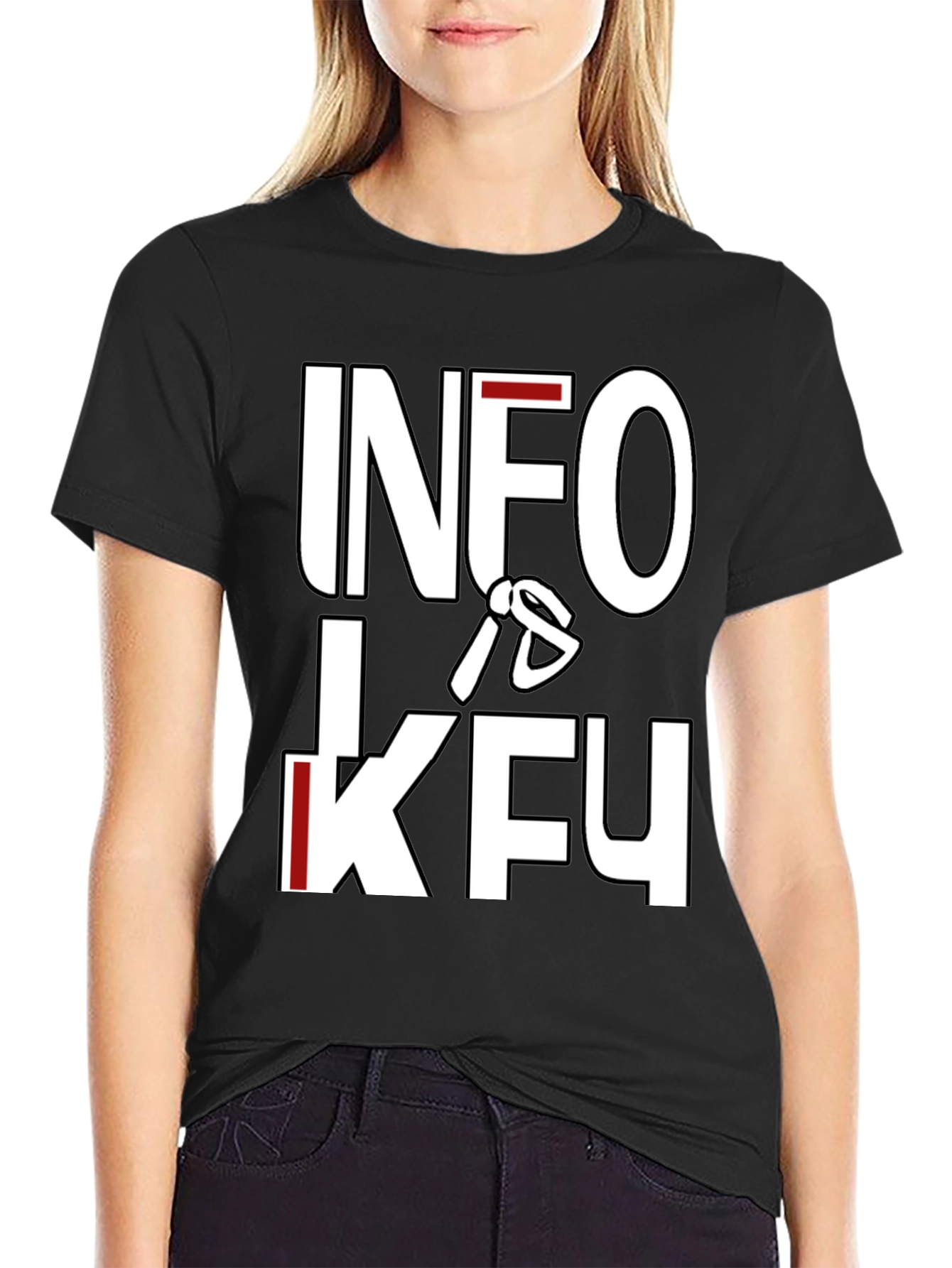 Info Is KFU T-Shirt - Bold Graphic Tee