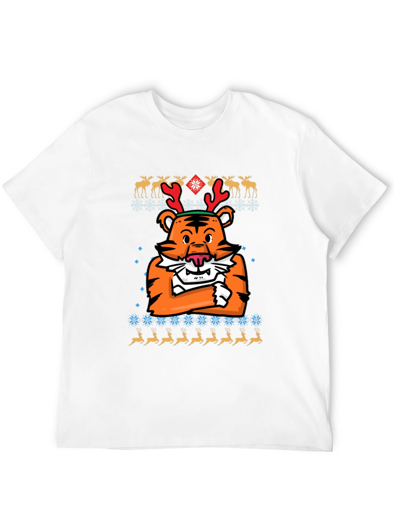 Festive Tiger Christmas T-Shirt
