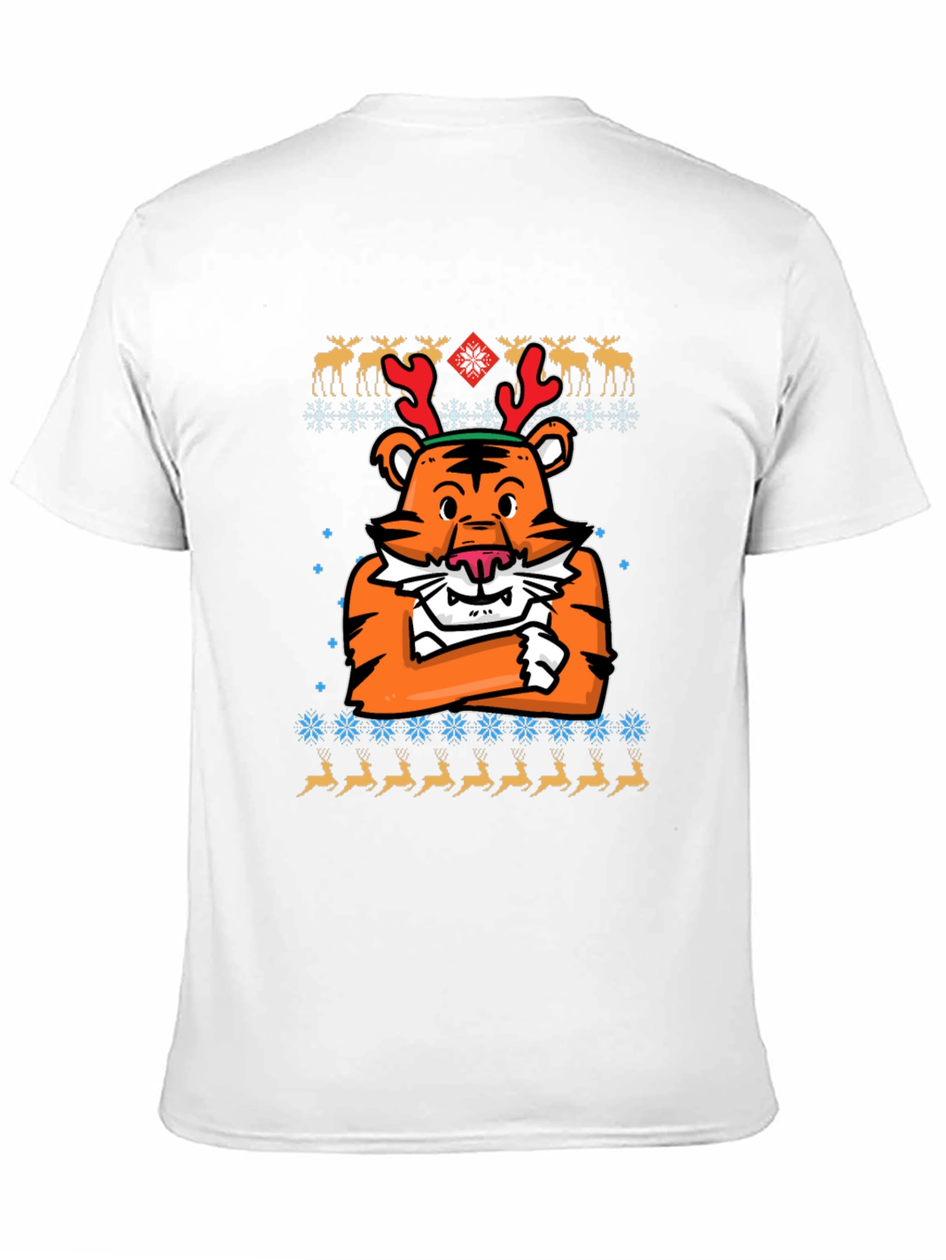 Festive Tiger Christmas T-Shirt