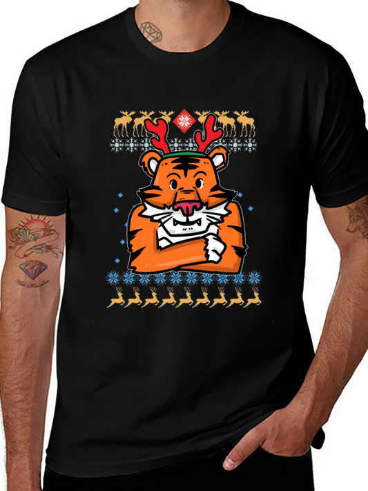 Festive Tiger Christmas T-Shirt