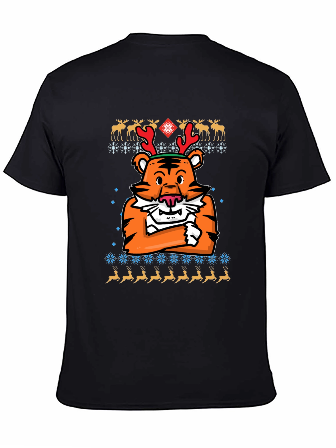 Festive Tiger Christmas T-Shirt