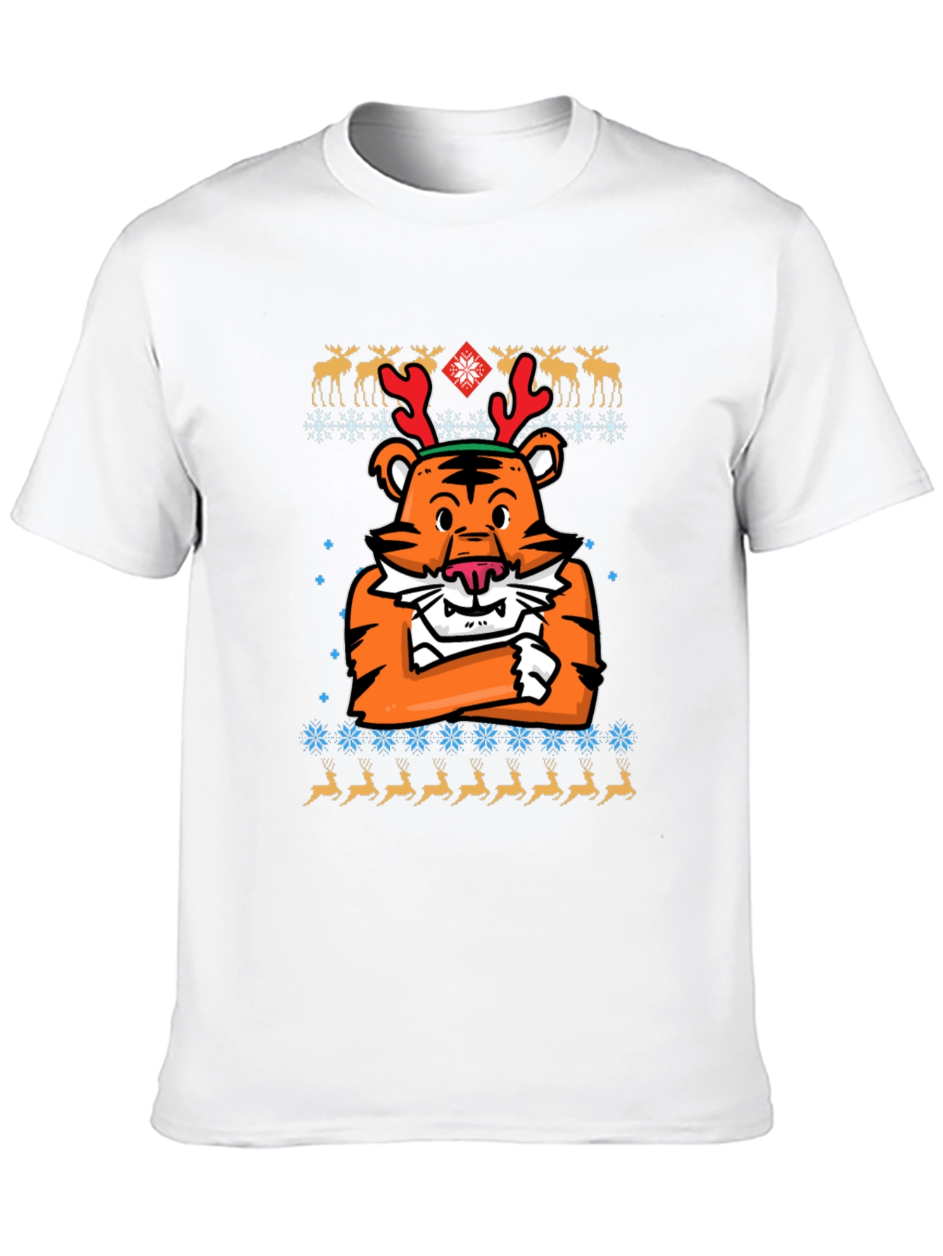 Festive Tiger Christmas T-Shirt