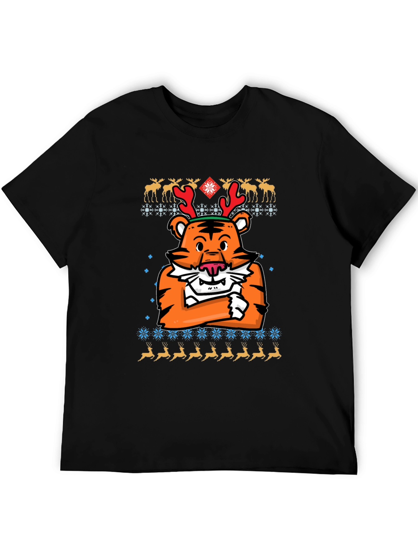 Festive Tiger Christmas T-Shirt