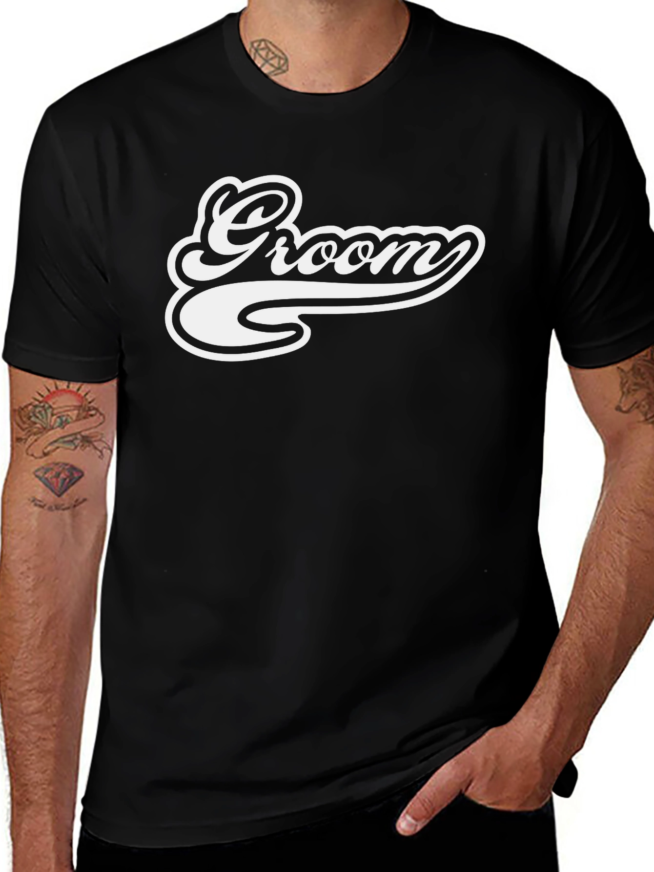Groom T-Shirt - Black Wedding Tee