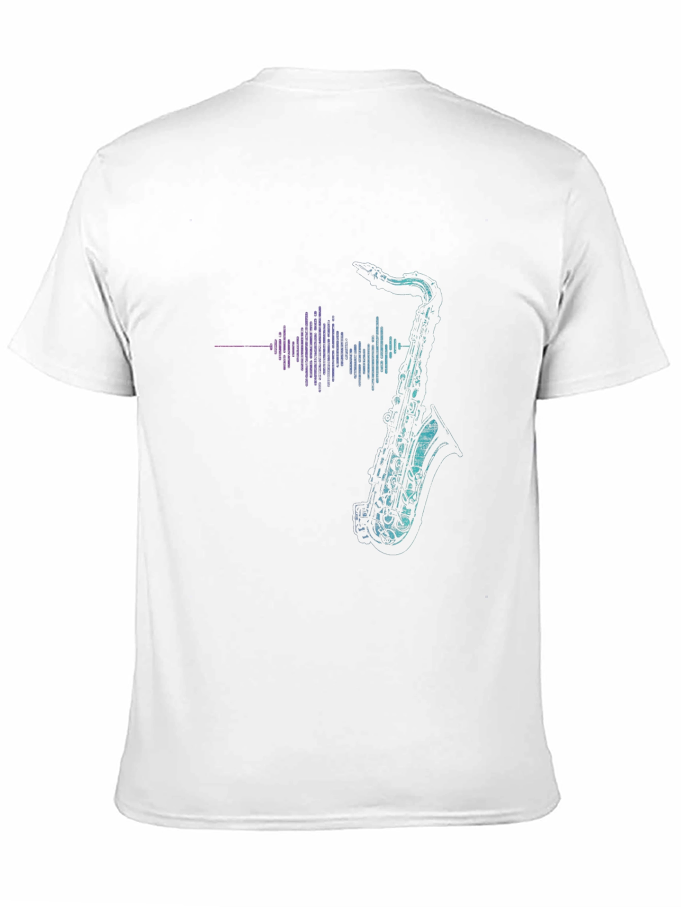 Saxophone Soundwave Graphic Tee - Cool Music Shirt