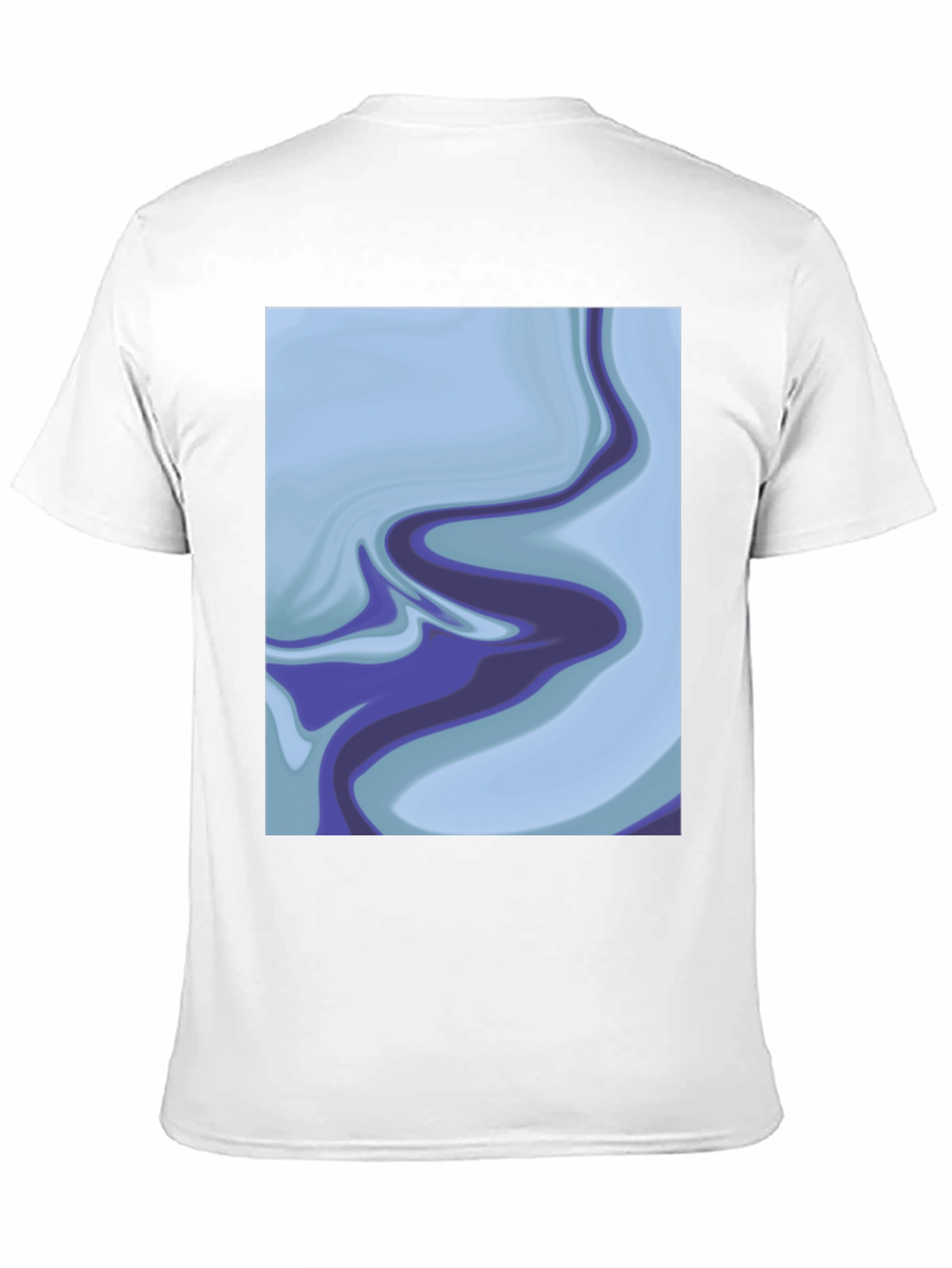 Abstract Marble Swirl Graphic Tee - Soft Black Cotton