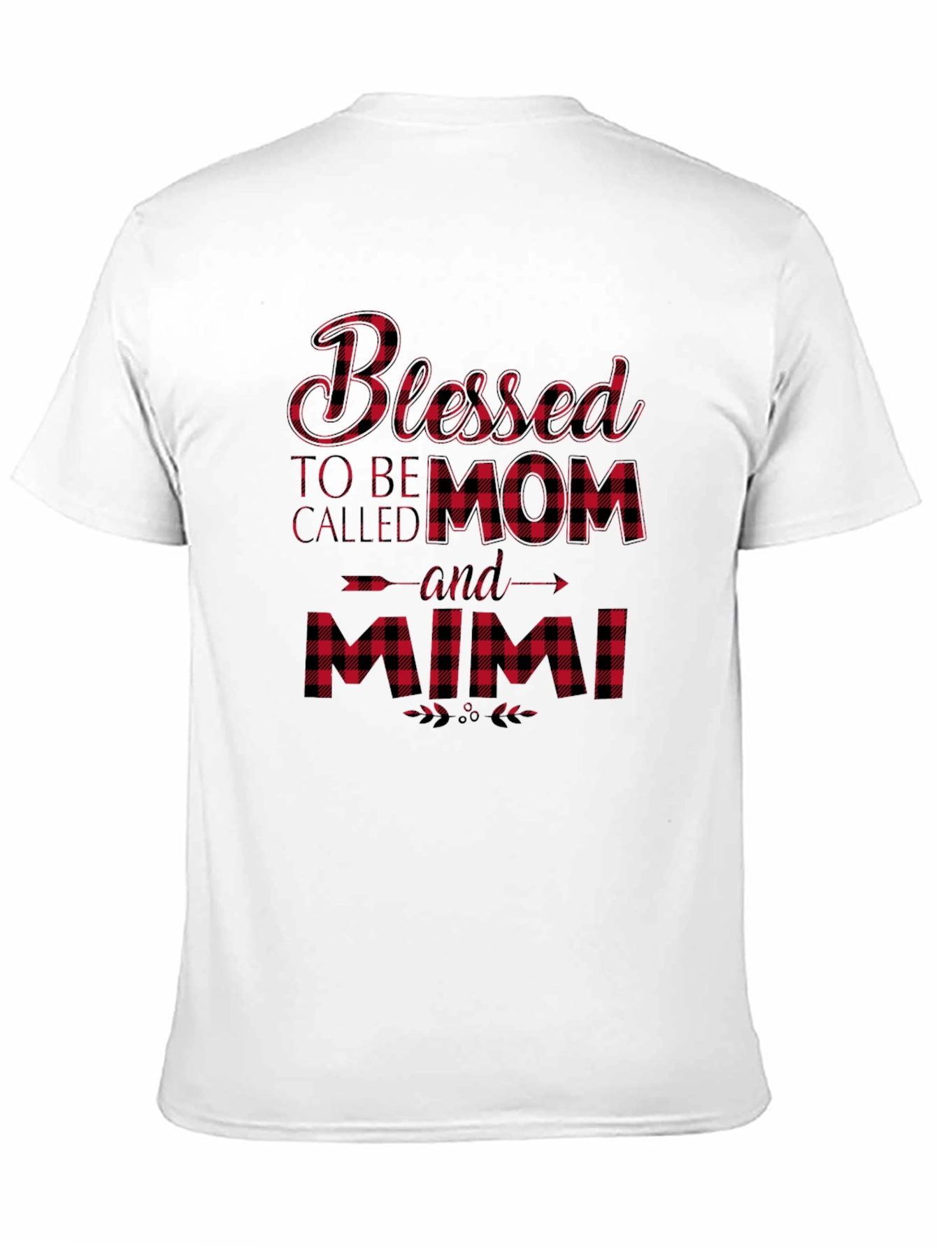 Blessed Mom and Mimi Buffalo Plaid T-Shirt