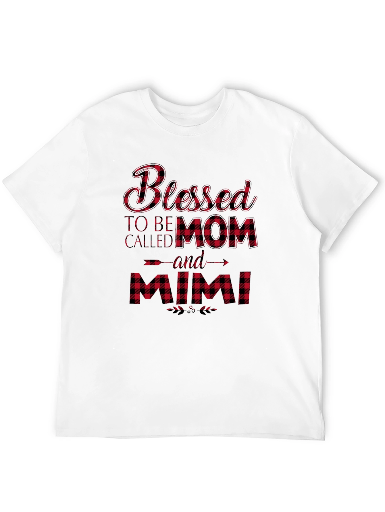 Blessed Mom and Mimi Buffalo Plaid T-Shirt