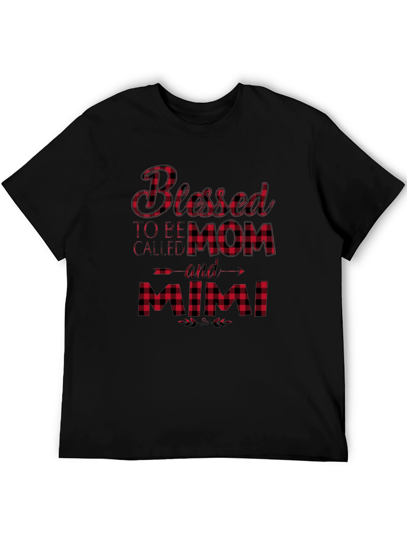 Blessed Mom and Mimi Buffalo Plaid T-Shirt