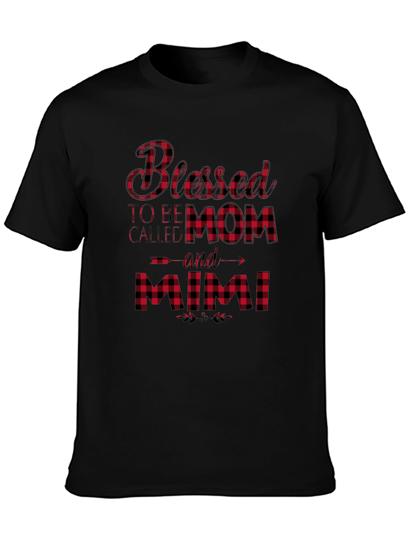 Blessed Mom and Mimi Buffalo Plaid T-Shirt