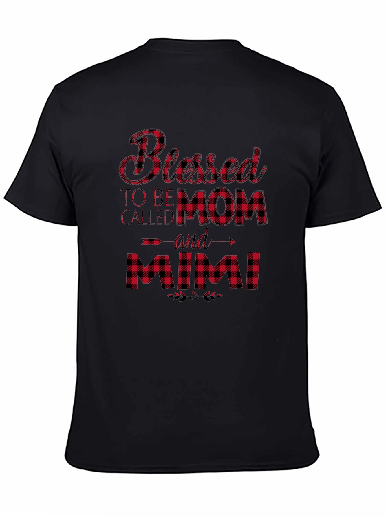 Blessed Mom and Mimi Buffalo Plaid T-Shirt