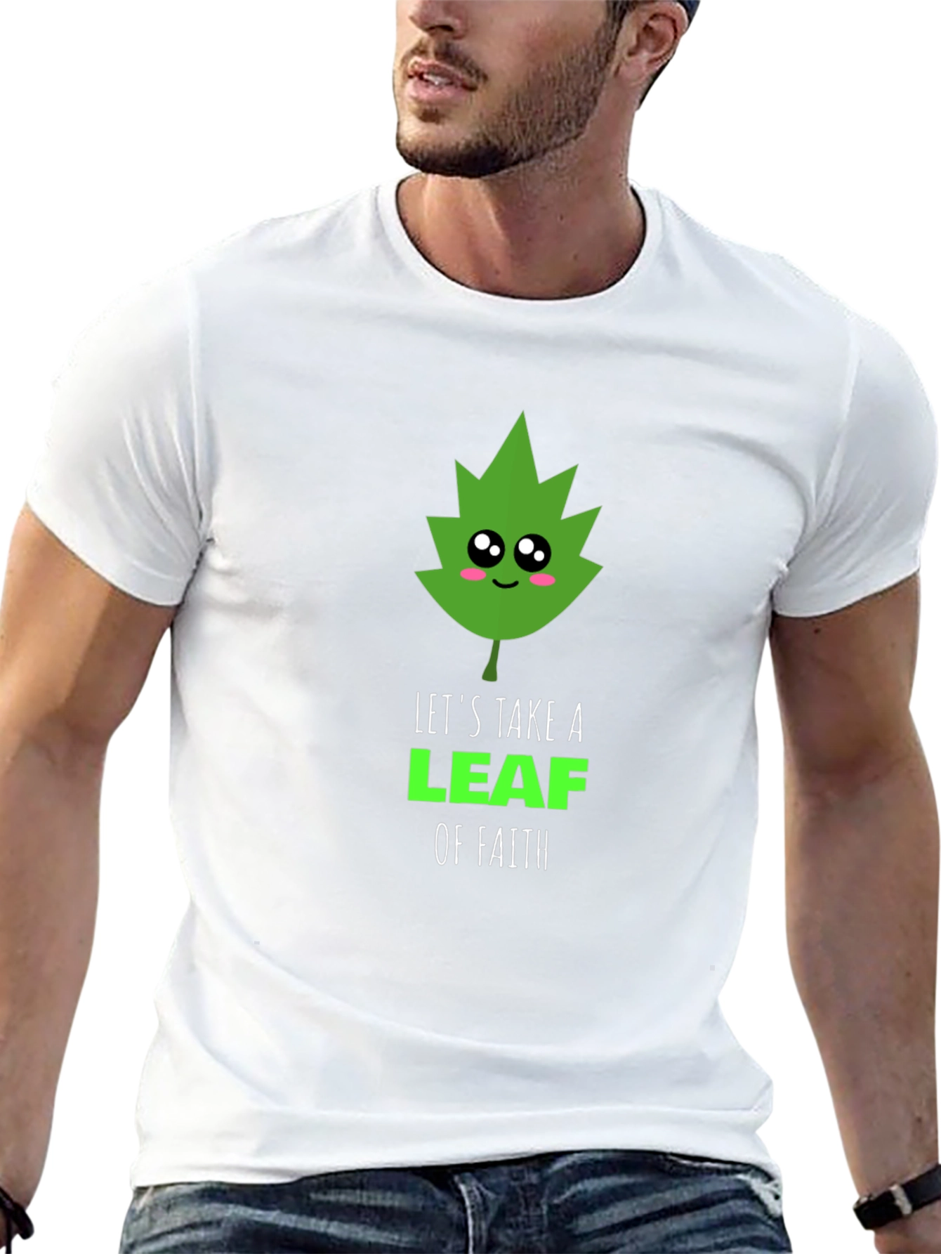 Faith Leaf Graphic Tee - Black