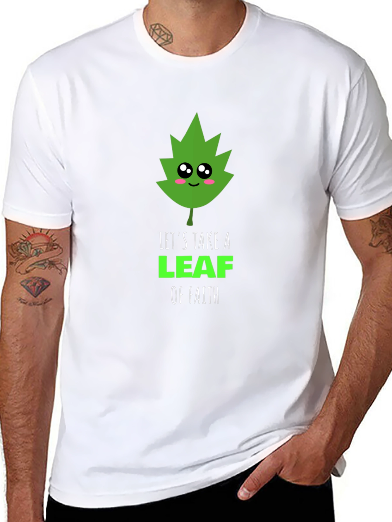 Faith Leaf Graphic Tee - Black