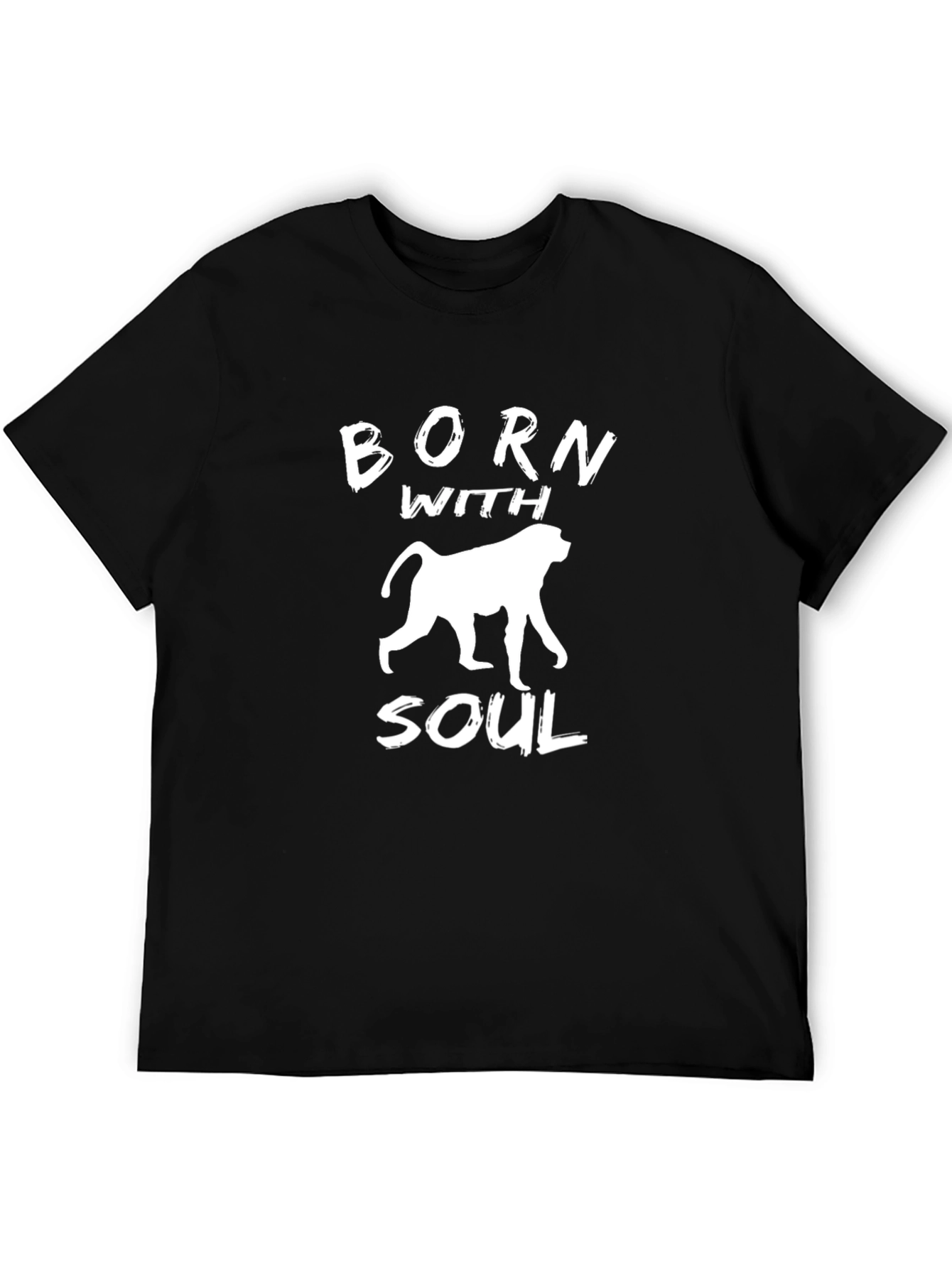 Born With Soul Monkey Graphic T-Shirt