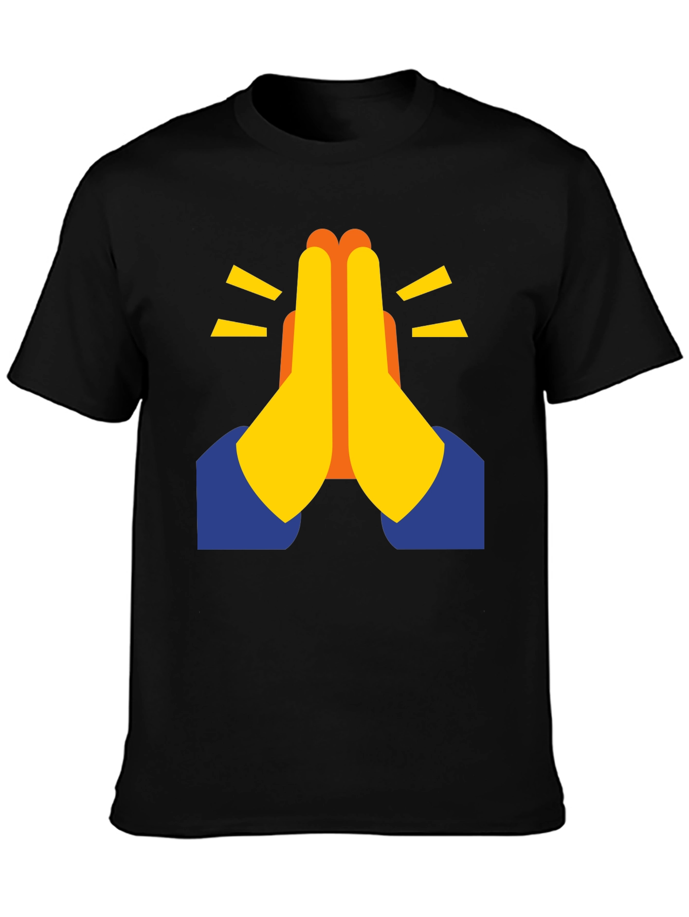Praying Hands Emoji Graphic Tee - Black