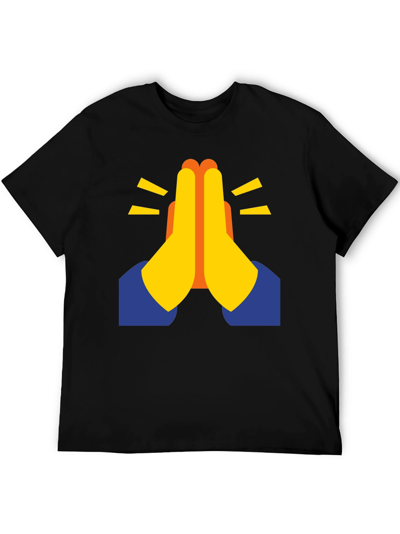 Praying Hands Emoji Graphic Tee - Black