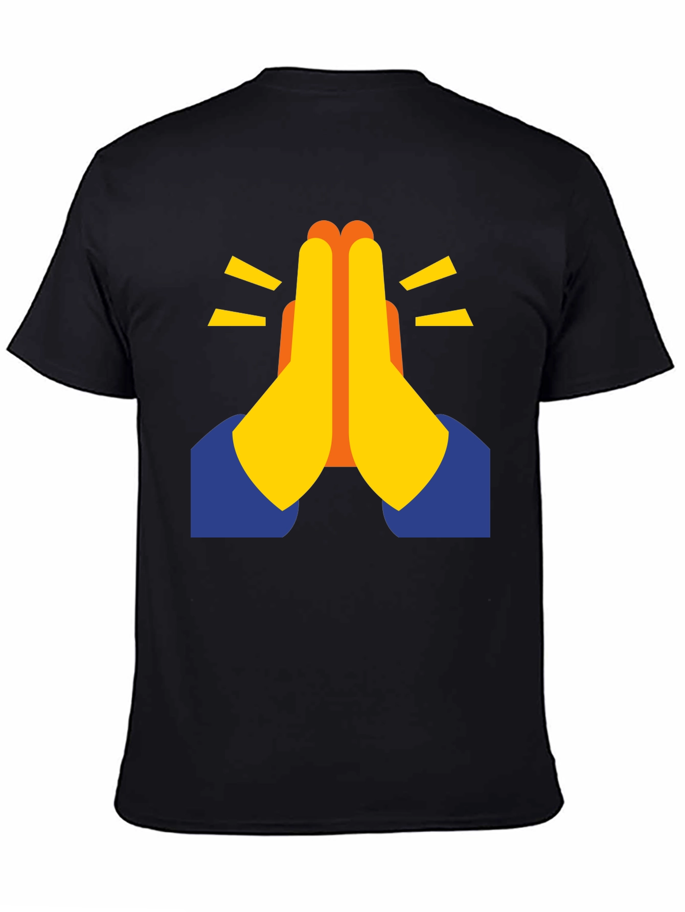 Praying Hands Emoji Graphic Tee - Black