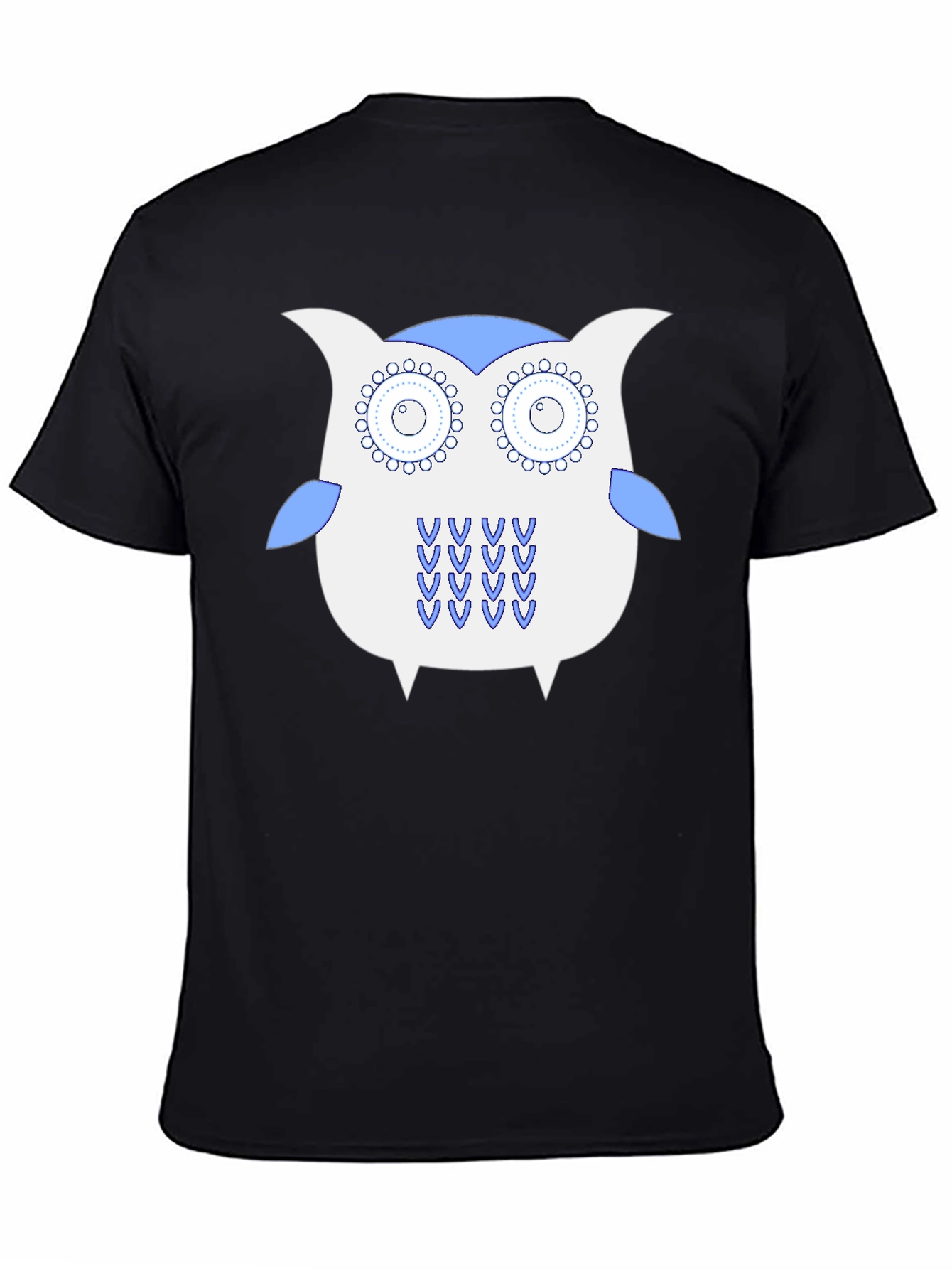Owl Graphic Tee - Black Cotton T-Shirt