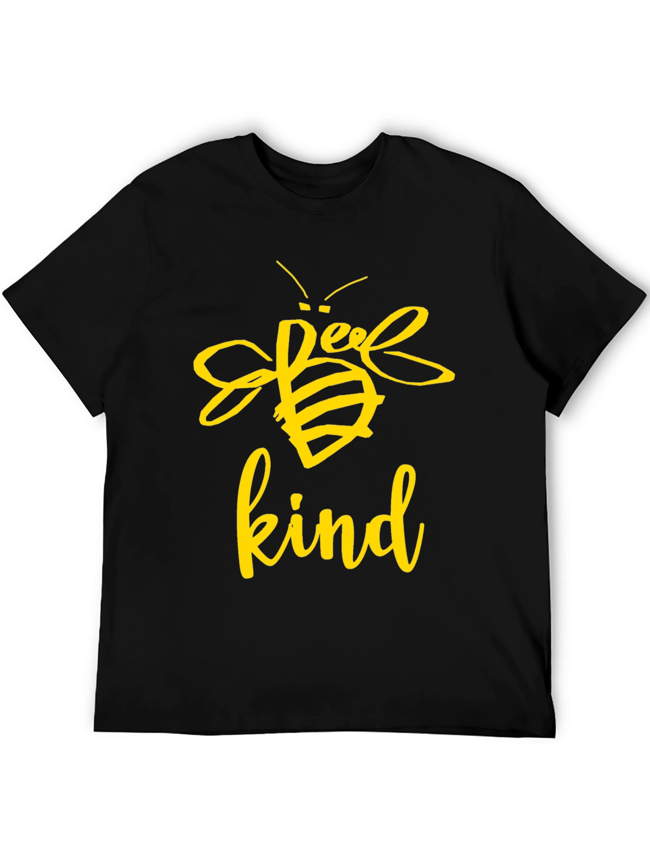 Bee Kind Graphic Tee - Black Cotton T-Shirt