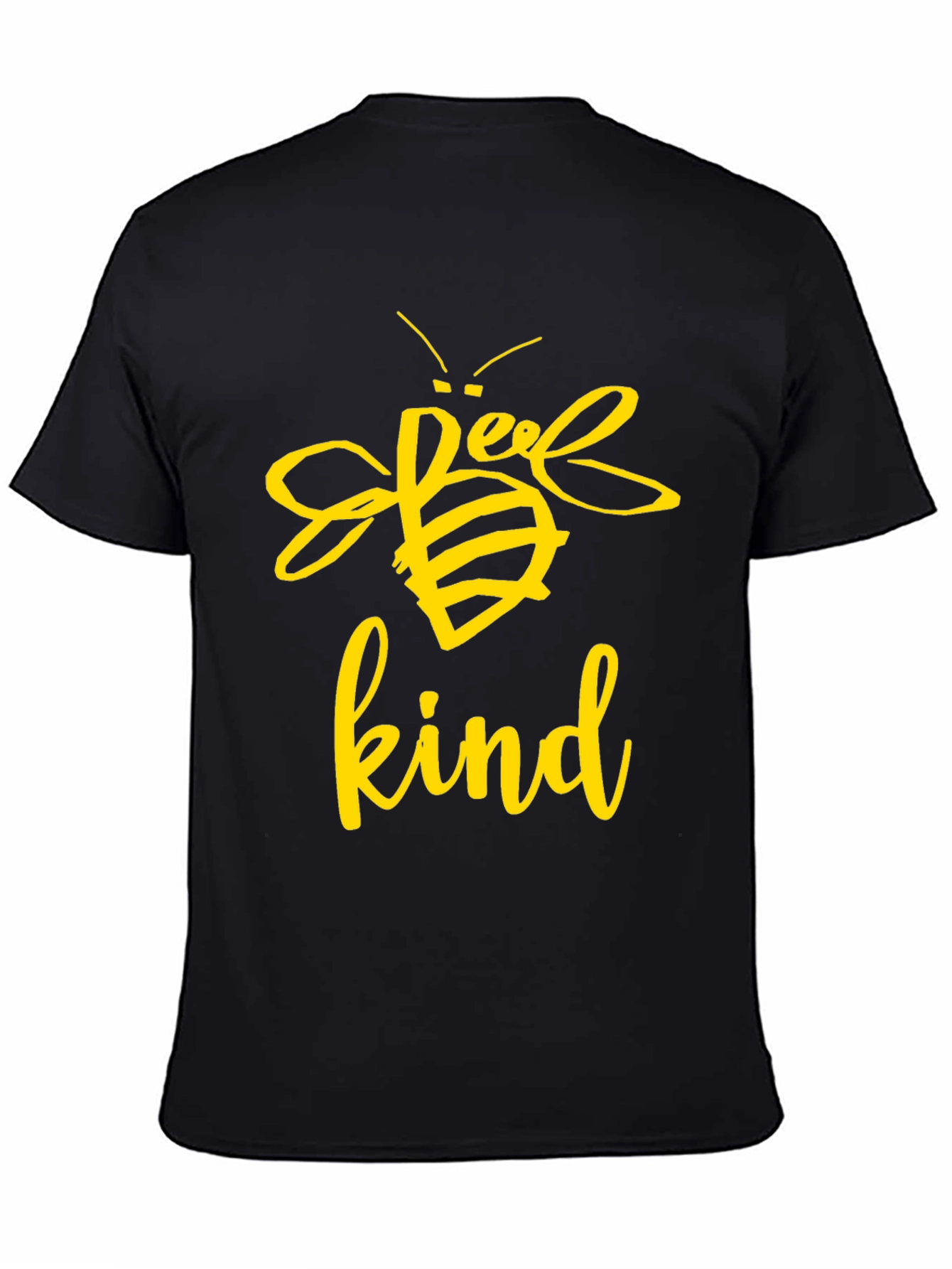 Bee Kind Graphic Tee - Black Cotton T-Shirt