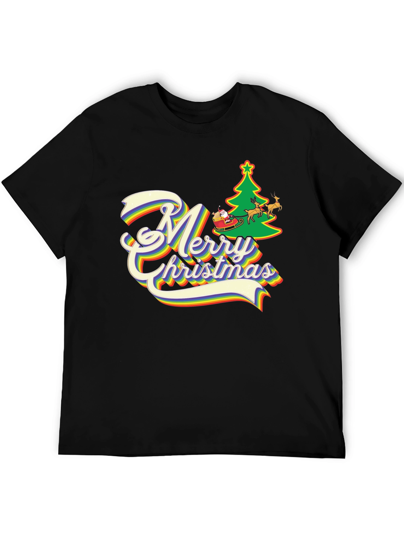 Rainbow Merry Christmas T-Shirt