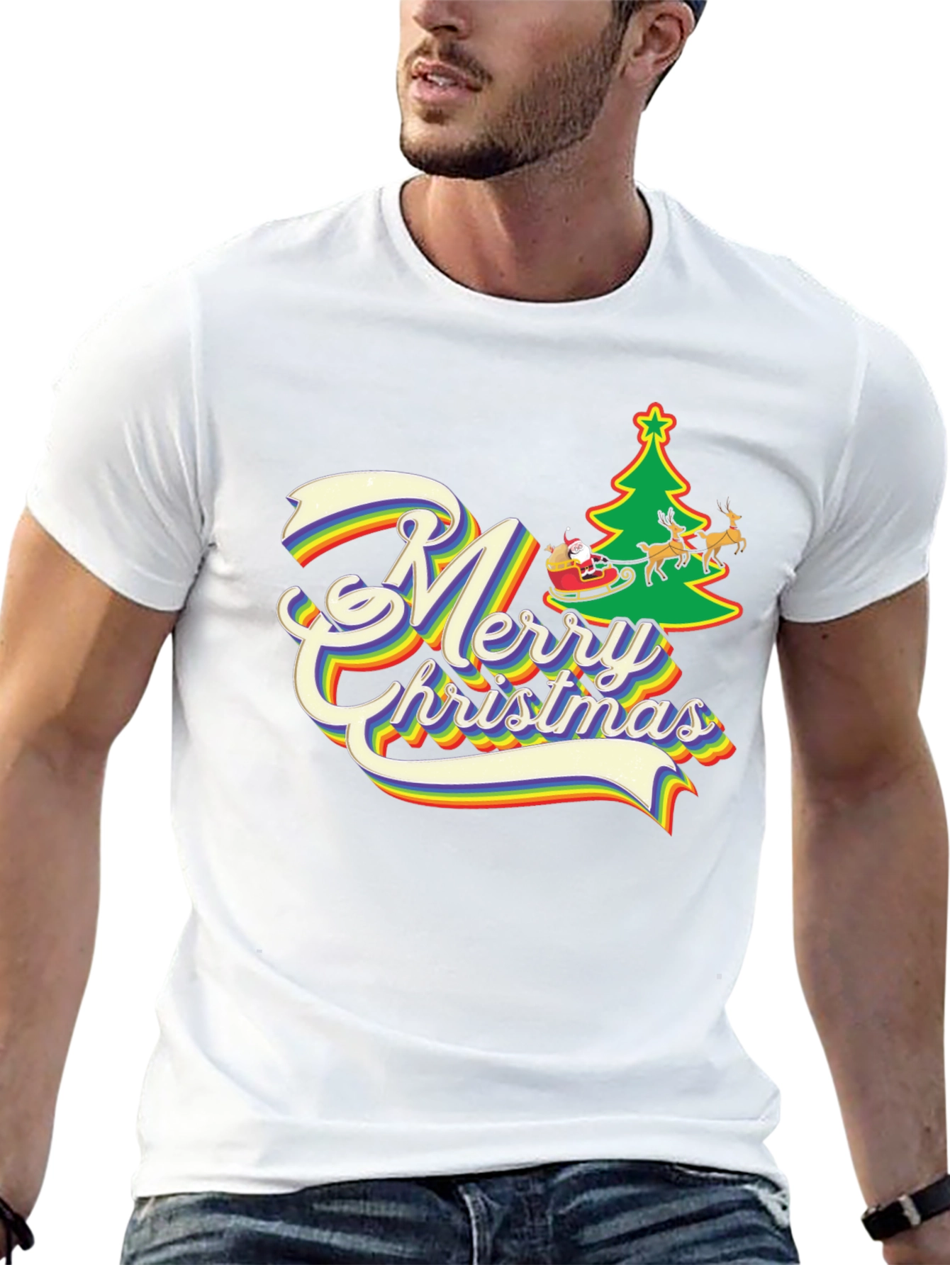 Rainbow Merry Christmas T-Shirt