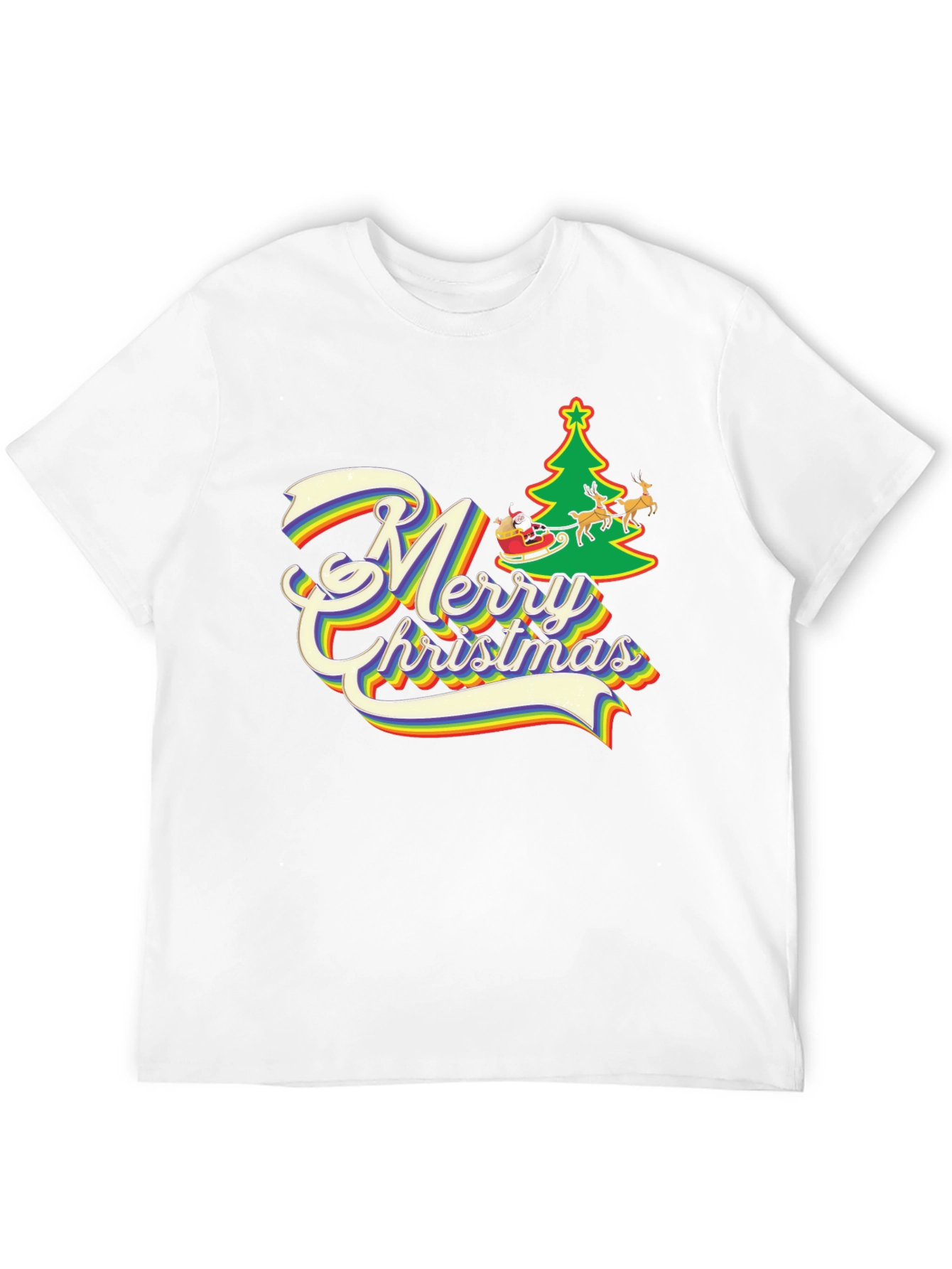 Rainbow Merry Christmas T-Shirt